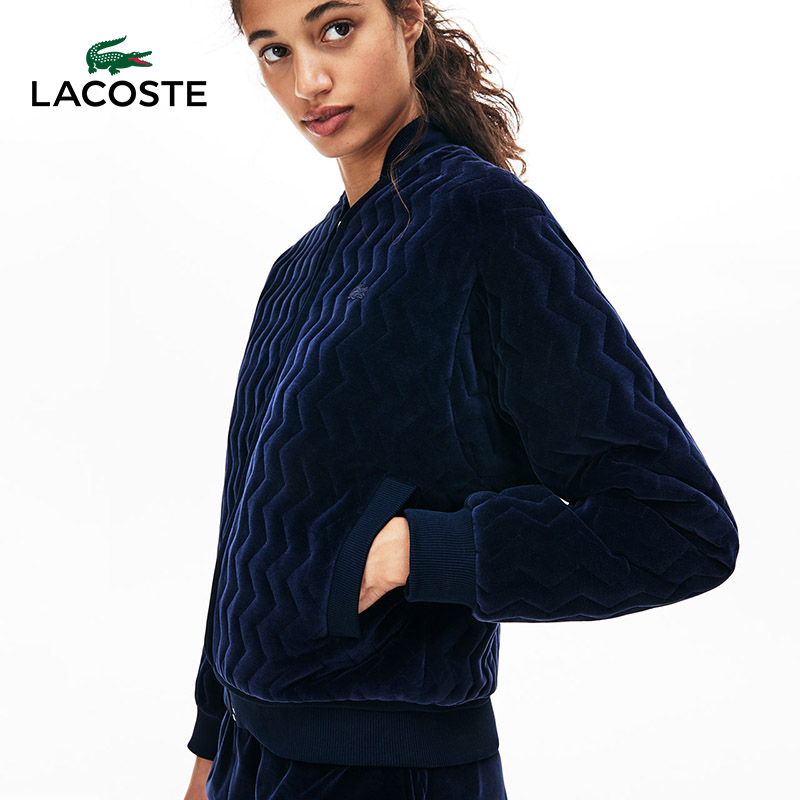 限尺码 LACOSTE 法国鳄鱼 19年冬季新款 女式时尚丝绒短款棉服外套 BF9010 2.8折$81.38起 海淘转运到手约￥624