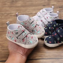 0-1-year-old baby shoes walking shoes female baby spring and autumn with mens walking shoes 0-3-6-9 months anti-slip and soft bottom