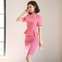 Professional suit women Summer thin suit dress fashion high-end temperament goddess fan dress beautician work clothes