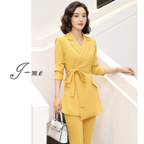 High-end professional suit suit suit female temperament goddess Fan fashion Korean version of net red suit jacket autumn dress overalls