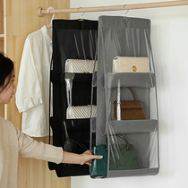 Transparent bag storage hanging bag household wardrobe hanging fabric dust bag dormitory artifact wall hanging bag