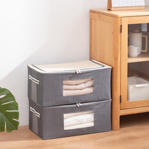 Oxford cloth clothes storage box finishing box steel frame foldable washable storage box wardrobe large storage box