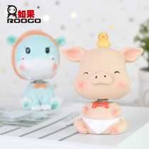 Cute Cartoon Small Rabbit Animal Car Middle Control Desk Creative Personality Furnishing in the Cute Cartoon Small Rabbit