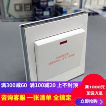 Junlang 86 type 2p household main frame 45A air conditioner 20A one open bipolar switch panel with indicator light grounding