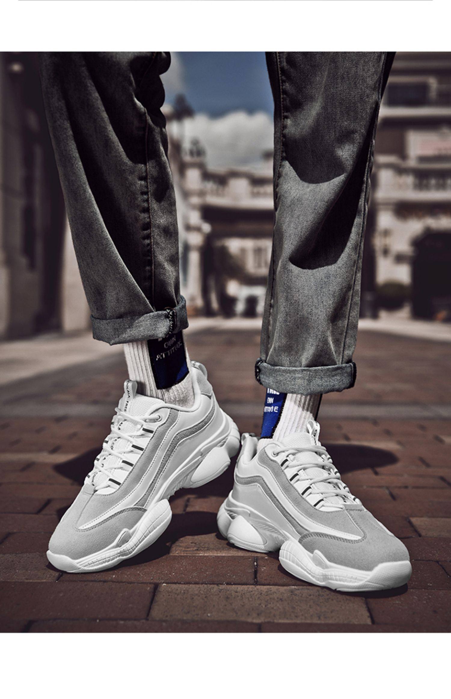 公牛世家秋季男鞋冬季棉鞋保暖加绒潮鞋休闲运动鞋子ins老爹鞋男_达人