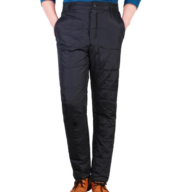 波司登羽绒裤男中老年男士冬季内外穿保暖裤子加厚高腰羽绒长裤子
