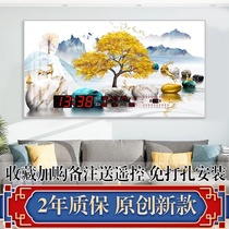 Digital perpetual calendar electronic clock 202021 new landscape home living room wall-mounted calendar wall-mounted fashion clock