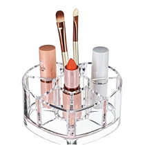 Heart-shaped cosmetics display rack pen box cosmetic box storage box storage rack acrylic goddess box birthday gifts