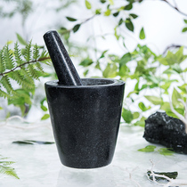 Garlic mash stone mortar household granite garlic mud spice grinder kitchen manual mash jar Stone garlic mortar mortar