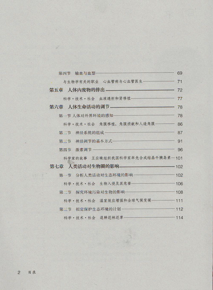 正版2017年使用人教版初一7七年级下册生物学书课本 教科书 初中生物