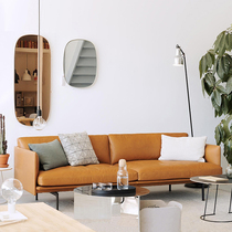 Nordic Italian office sofa Boss manager room Business leisure light leather studio exhibition hall hall combination