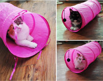 Tian Tian Cat Solid Color Foldable Polyester Fabric Cat Tunnel Cat Tent Cat Toy Cat Channel Cat Nest Pet Cat Supplies