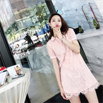 2020 new women Summer polo lace dress thin College wind seaside beach dress Super fairy Thailand