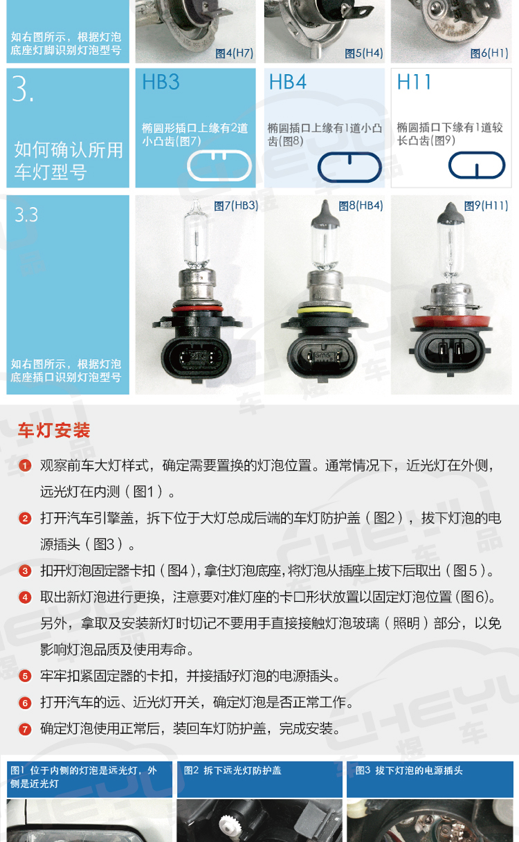 新老君威 新老景程 老君越 前大灯远光灯泡 飞利浦 H1高清图片