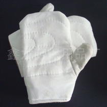 Thickened Pure Cotton Gloves Ba Palm Hand Stuffy Kitchen Oven High Temperature Resistant Heat Insulation Anti-Burn Barbecue Labor Protection Gloves