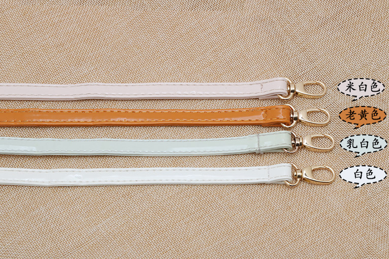 1.2宽窄包带漆皮女包包带配件斜跨包带单肩背带亮皮包带子皮包带-我爱