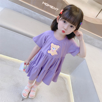 2021 new girls summer dress Western style childrens baby girl skirt summer princess dress one year old 4 summer dress 3