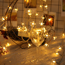 LED Small Festoon Lamp String Lamp Full of Star Peach Blossom Net Red Room Creative Romantic Stars Lamp Decorative