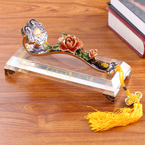 Housewarming new home gifts Rich Ruyi ornaments Office Bogu rack Living room partition cabinet Handicraft decoration New house