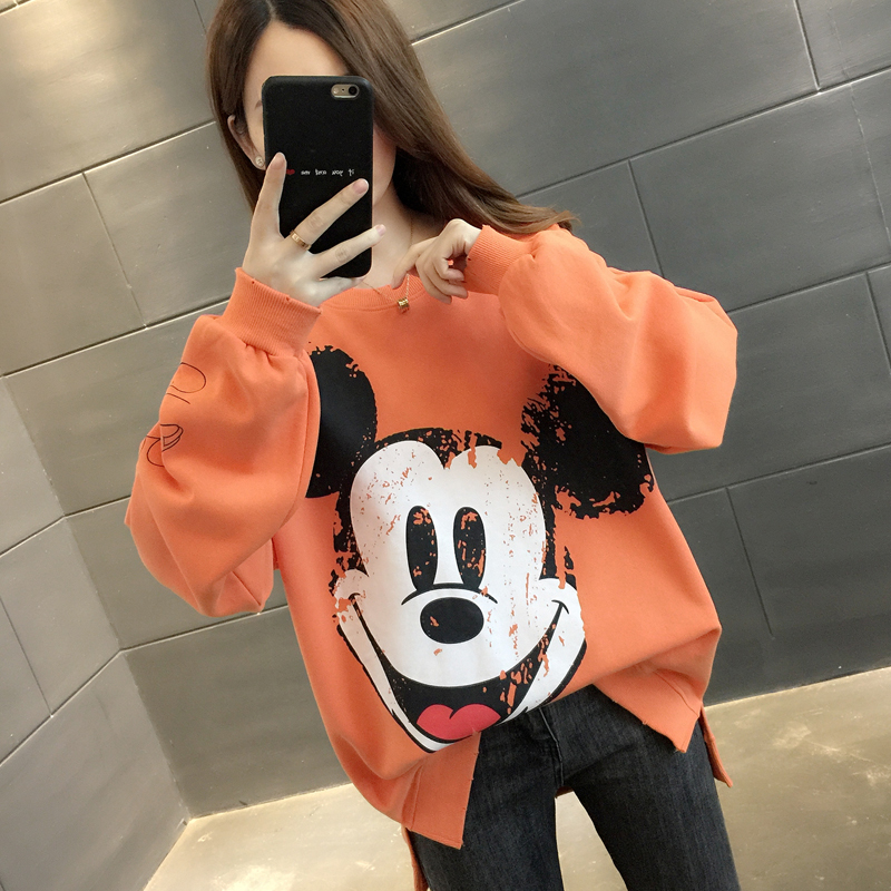 Korean Version Lady Thick T-Shirt Early Spring Dress 2022 New Women's Clothing Loose Spring Autumn Season Slim Fit Jacket-ins Chains