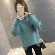 Womens Sweater Womens Autumn 2021 New Autumn Womens Knitted base shirt Womens Autumn Winter Tide