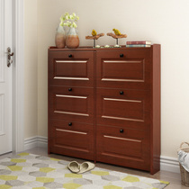 Ultra-thin dump shoe cabinet Household space-saving 17cm living room simple modern large capacity door foyer cabinet large capacity