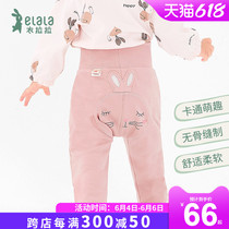 Clothing Lara child clothing spring baby double pants 0-4 years old male and female child spring and autumn long pants baby casual pants