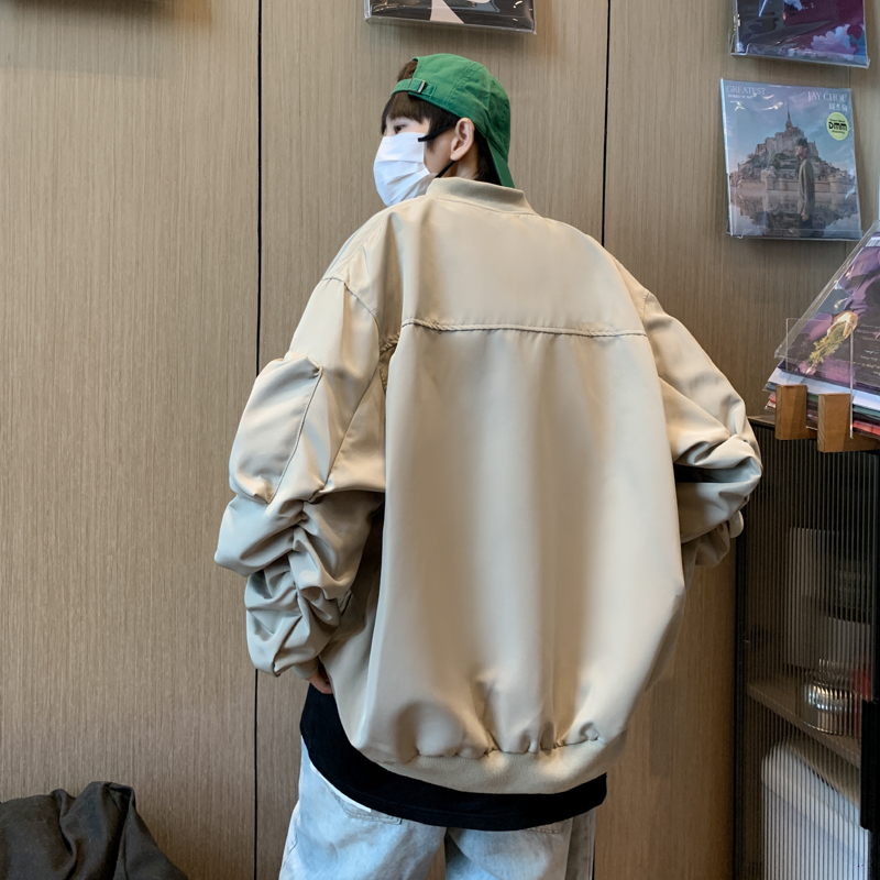 美式街头拉链棒球服外套男女2023春秋设计感小众飞行夹克oversize