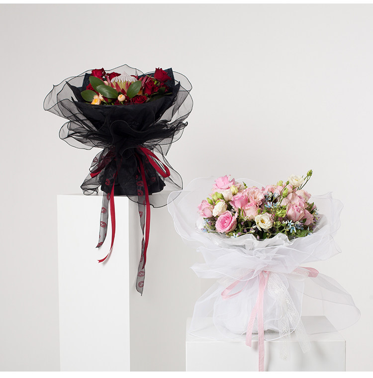 新款 荷月纱鲜花包装网纱包花纱包花纸材料网纱创意花束包装网纱