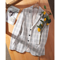 Wear a lifetime of good stock Punctual Gine Fine Spinning Full Wool Women Turning long sleeves Loose Suit Jacket 80198