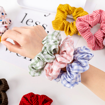 Net red ins Wind fat intestines Hairband pig colon circle retro French head rope hipster simple line female tie hair rope