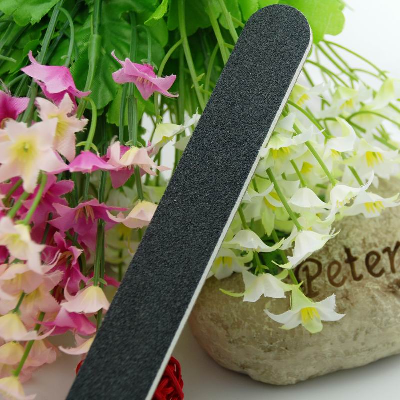 黛恩诗正品指甲油美甲挫条甲锉条双面黑色搓条粗沙打磨甲修型必备