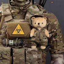 Chief tactical Bear plush doll Vest backpack pendant Cute personality Military Sister-in-law Valentines Day Military fan Birthday gift