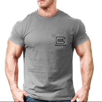 Glock cotton print T-shirt military fans outdoor round neck tactics short sleeves men and women special forces training shooting half sleeves