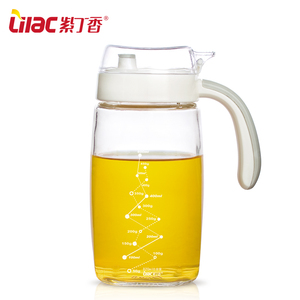 紫丁香玻璃防漏油壶套装大小号酱油壶日式麻油醋瓶厨房用品装油罐