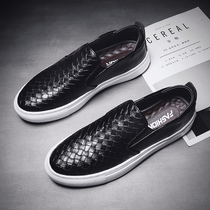 Loafers mens leather board shoes spring tide shoes 2021 new breathable casual leather shoes extra large size 45 white shoes 46