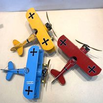 One World War Dragon Biplane Fighter Nostalgic Handmade Iron Plane Fighter Model Photo Props Decoration