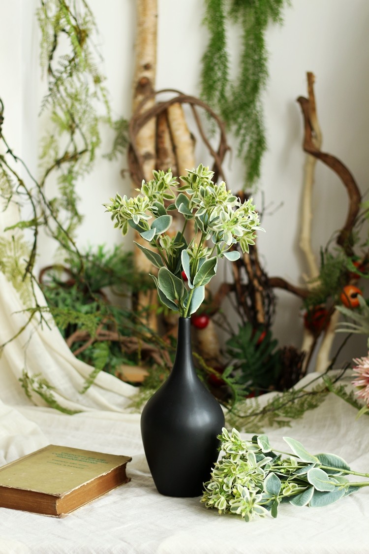 【山树】仿真高山积雪树枝花艺野趣自然家居软装饰摆件插花桌面