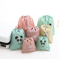 Japanese cute cartoon fabric clothing finishing bag set business trip drawstring pocket clothes bag
