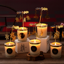 Rotating Candlestick lantern scented candle holder glass candle wind lantern candle holder transfer Candlestick creative gift