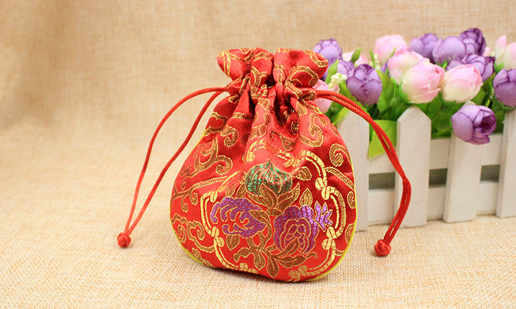圆底锦布袋彩色小饰品袋子玉佩玉石玉器锦囊小福袋礼品赠送袋子