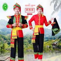 New adult Zhuang dance costume mens minority Miao childrens performance clothes