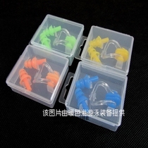 Swimming nose clip earplugs high-grade boxed combination multi-color ultra-soft mushroom earplugs