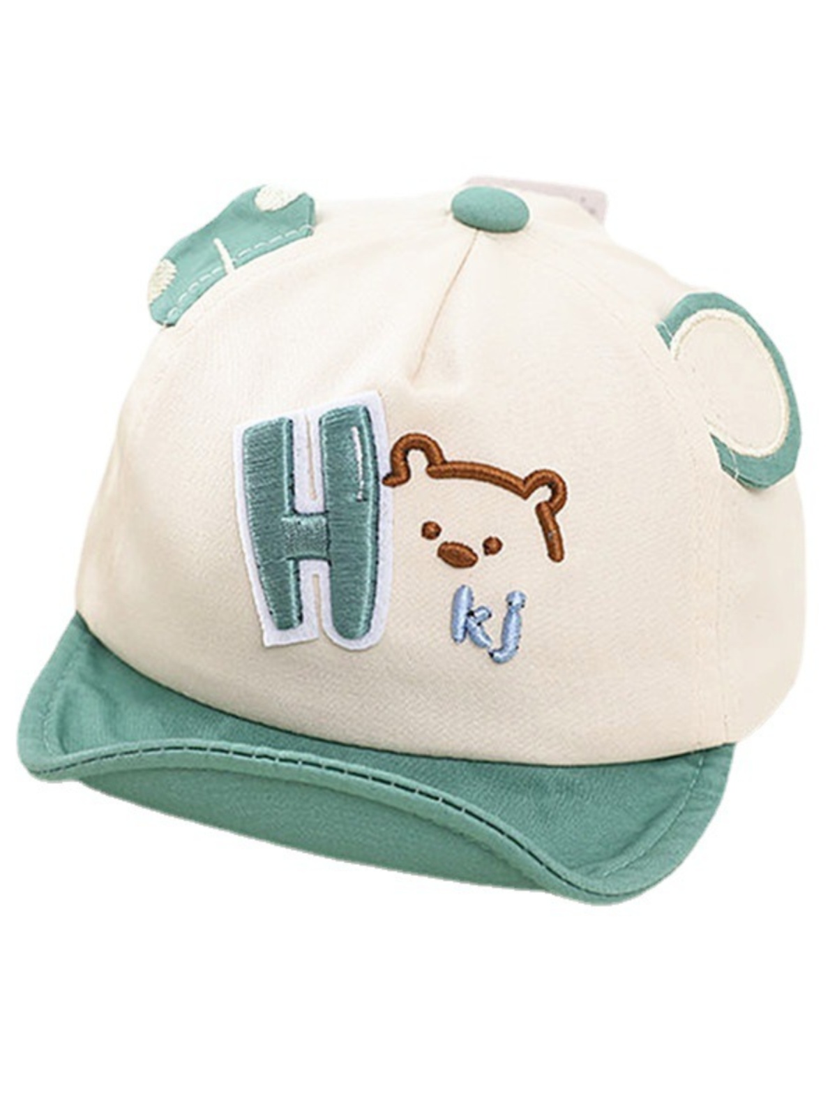 Children Hat Bear Soft Brim Baby Cap Peaked Cap Sun Hat Children's Shade Cloth Cap Cartoon Children's Baseball Cap