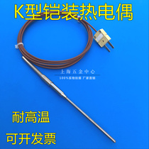 Sheathed thermocouple K type high temperature resistant needle probe casual bending temperature sensor Import thermocouple