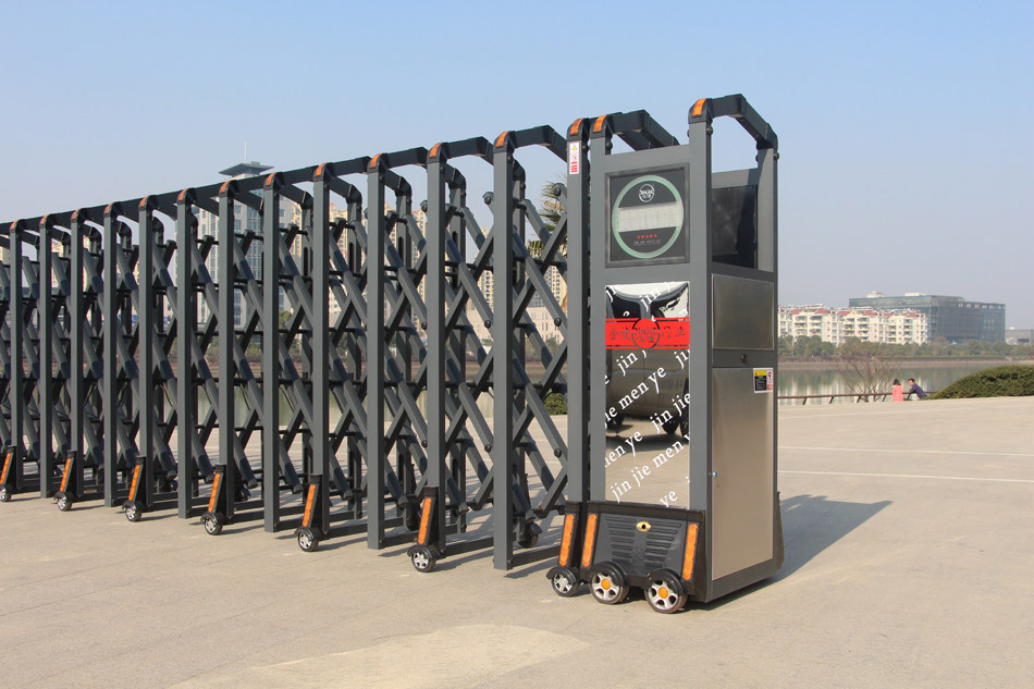 铝合金无轨电动伸缩自动伸缩门遥控门 推拉门 折叠伸缩门金刚门