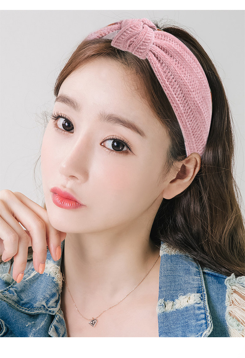 简约时尚宽边洗脸发箍女韩国布艺小清新丝带结头箍森女系压发发卡