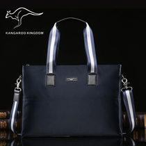Kangaroo male bag male bag man bag bag fashion single shoulder bag bag mens briefcase canvas pack Oxford cloth