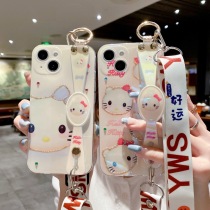 Apply Apple 13Promax wrist phone shell iphone12 sling cute cartoon shell 11 XR cat 7P