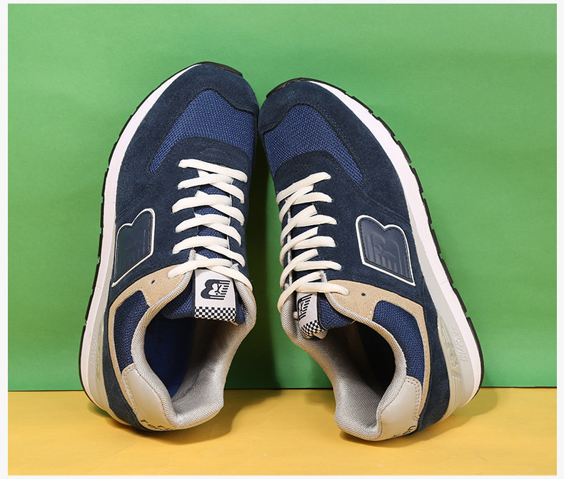 人本新秋季户外鞋男 韩版经典轻盈跑步鞋 系带休闲户外低帮鞋